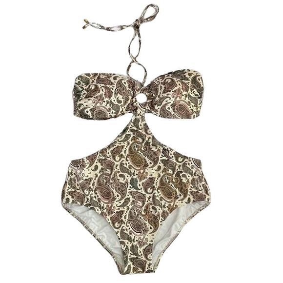 Swimsuit Alexandria Monoki One Piece in Paisley Print Size X-Large - Picture 1 of 7